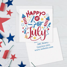 Happy 4 juli Pop door Notitiekaartje