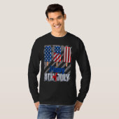 Happy 4-juli Popsicle Red White Blue American T-shirt (Voorkant volledig)