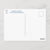 Happy 4 juli, Red Blue Blend Letters Briefkaart (Achterkant)