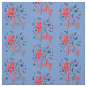 Happy 4 juli Red White Blue Stof (Swatch)