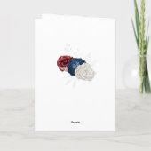 Happy 4 juli Red, White en Blue Floral Photo Feestdagen Kaart (Achterkant)
