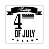 Happy 4 juli Rubber Stamp Rubberstempel (Afrduk)