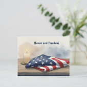Happy 4 juli Stars and Stripes Briefkaart (Staand voorkant)