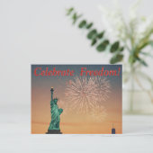 Happy 4 juli Stars and Stripes Briefkaart (Staand voorkant)