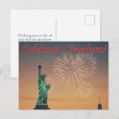 Happy 4 juli Stars and Stripes Briefkaart (Voorkant / Achterkant)