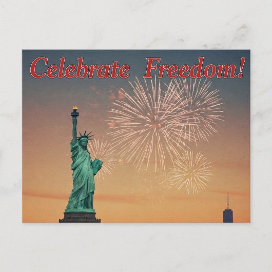 Happy 4 juli Stars and Stripes Briefkaart (Voorkant)