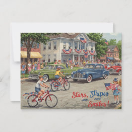 Happy 4 juli Stars and Stripes Briefkaart