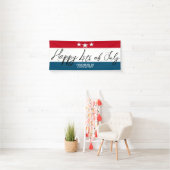 Happy 4 juli Stars en Stripes Family Reunion Spandoek (Insitu)