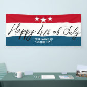 Happy 4 juli Stars en Stripes Family Reunion Spandoek (Beurs)