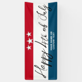 Happy 4 juli Stars en Stripes Family Reunion Spandoek (Verticaal)