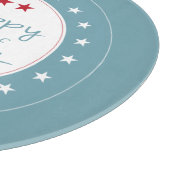 Happy 4 juli Stars Glass Cutting Board Snijplank (Hoek)