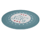 Happy 4 juli Stars Glass Cutting Board Snijplank (Hoek)