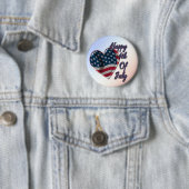 Happy 4 juli USA Flag Heart Ronde Button 5,7 Cm (In situ)