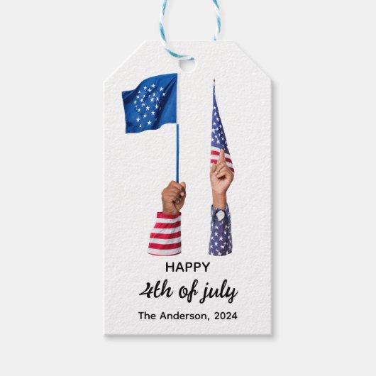 Happy 4 juli USA Independence Day Cadeaulabel (Voorkant)