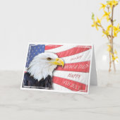 Happy 4 juli voor moeder en vader kaart (Gele Bloem)