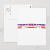 Happy 4 van de Amerikaanse vlag van juli Briefkaart (Voorkant / Achterkant)