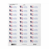 Happy 4 van de Amerikaanse vlag van juli Etiket (Full Sheet)
