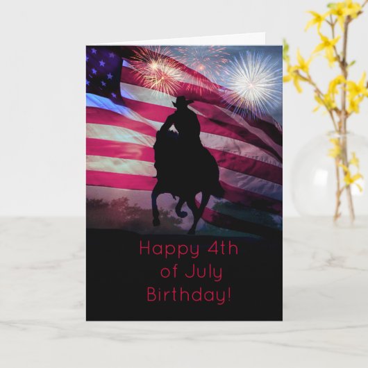 Happy 4 van de Birthday Card van juli Kaart (Gele Bloem)