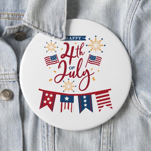 Happy 4 van de Button van juli (In situ)