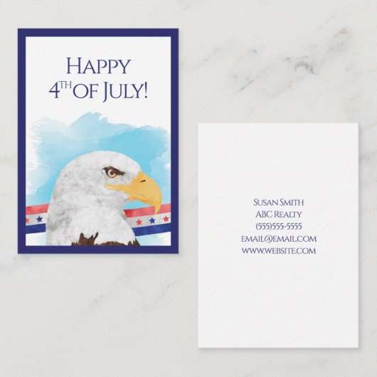 Happy 4 van de Klant van Juli Notitiekaartje (Voorkant / Achterkant)