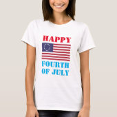 Happy 4 van de Novelty van de Mode van juli T-shirt (Voorkant)