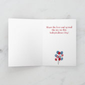 Happy 4 van de waterverf ballonnen van juli kaart (Binnen)