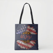 Happy 4 van de Zonnebloem van juli Tote Bag (Voorkant)