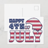 Happy 4 van het Briefkaart van juli (Voorkant / Achterkant)