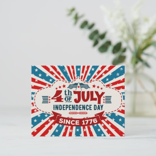 Happy 4 van het Briefkaart van juli (Staand voorkant)