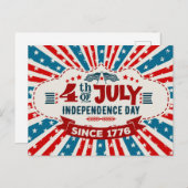 Happy 4 van het Briefkaart van juli (Voorkant / Achterkant)