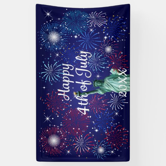 Happy 4 van het Vuurwerk van Juli Spandoek (Verticaal)