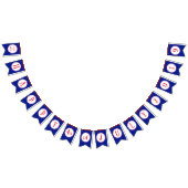 Happy 4 van juli 2019 met Names Bunting Banner (Alle)