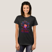 Happy 4 van juli Amerika die de vrijheid vieren T-shirt (Voorkant volledig)