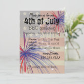 Happy 4 van juli BBQ |  stijl Kaart (Staand voorkant)