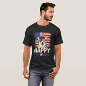 Happy 4 van juli Corgi T-shirt (Voorkant volledig)