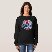 Happy 4-van-juli Freedom Fireworks Graphics Trui (Voorkant volledig)