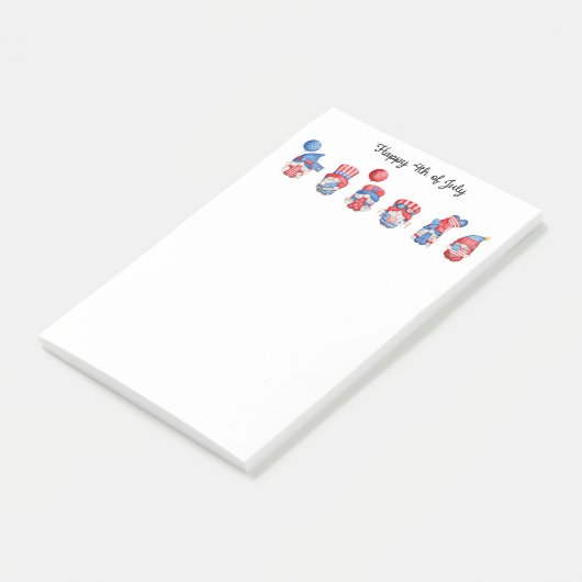 Happy 4-van-juli Gnomes Post-it® Notes (Schuin)