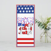 Happy 4 van juli met Fireworks (Staand voorkant)