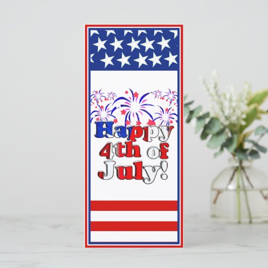 Happy 4 van juli met Fireworks (Staand voorkant)