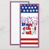 Happy 4 van juli met Fireworks (Voorkant / Achterkant)