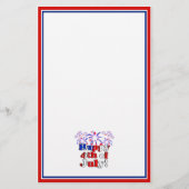 Happy 4 van juli met Fireworks Briefpapier (Voorkant)