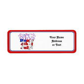 Happy 4 van juli met Fireworks Etiket (Voorkant)
