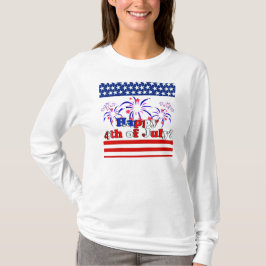 Happy 4 van juli met Fireworks T-shirt