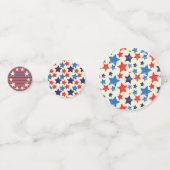 Happy 4-van-juli Retro  stijl Confetti (Voorkanten)