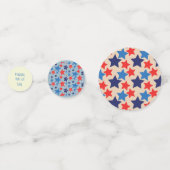 Happy 4-van-juli Retro  stijl Confetti (Achterkanten)