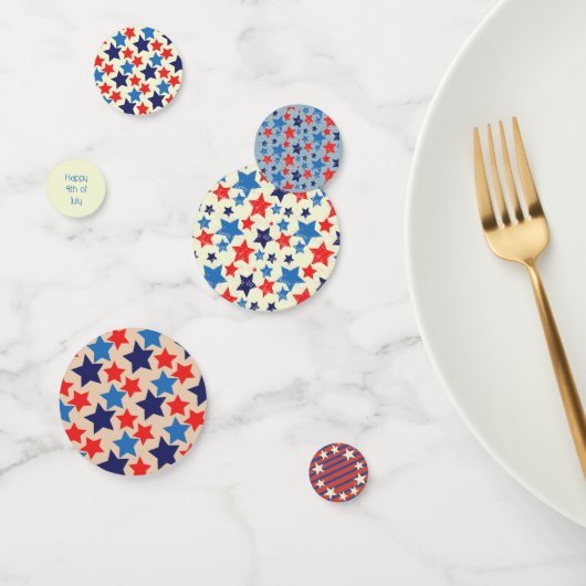 Happy 4-van-juli Retro  stijl Confetti (Groep)