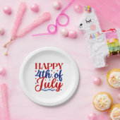 Happy 4e juli papieren bordje (Feest)