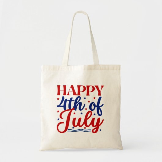 Happy 4e juli tote bag (Voorkant)