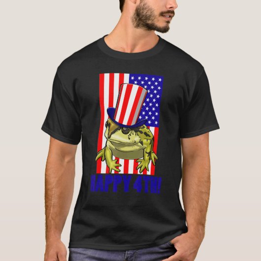 Happy 4Th American Flag Frog Women Frog Love 2 T-shirt (Voorkant)