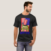 Happy 4Th American Flag Frog Women Frog Love 2 T-shirt (Voorkant volledig)